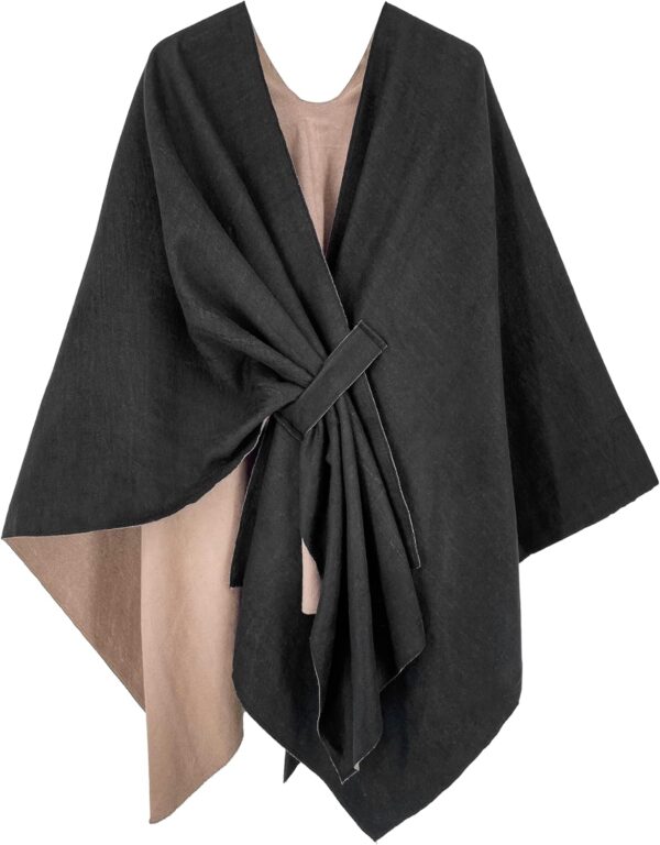 Women's Shawl Wrap Poncho  Cape Open Front Cardigan Shawls for Fall Winter