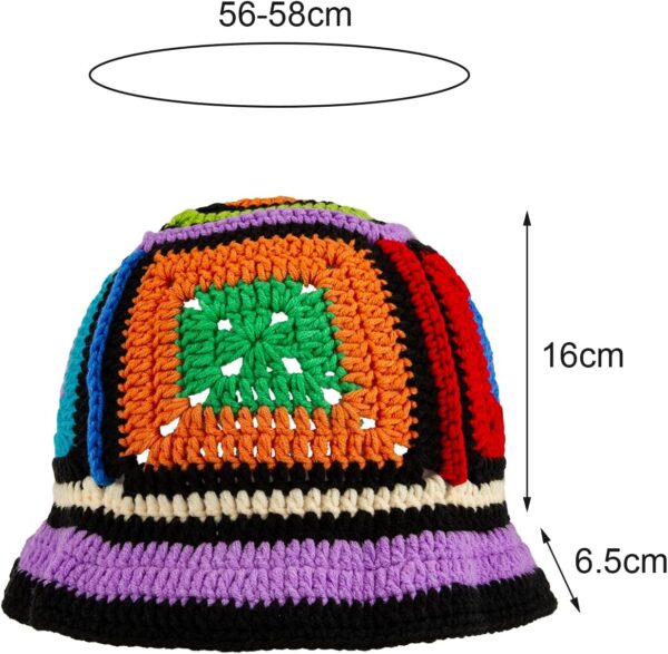 Wo Crochet Hat Floral Crochet Bucket Hat Knitted Hats Fish Hat Travel Outdoor Handmade Knit Hats Fishing Hat Beach Hat