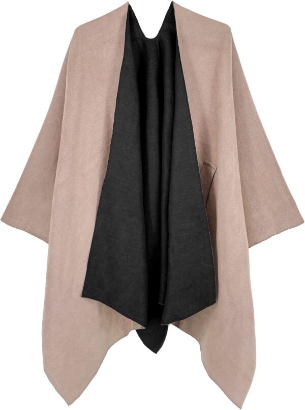 Women's Shawl Wrap Poncho  Cape Open Front Cardigan Shawls for Fall Winter