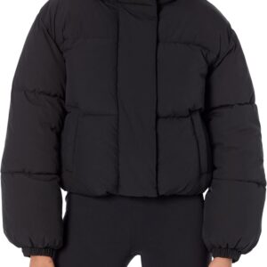 Women's Cropped Full-Zip Puffer Jacket (Quilted Matte or Sherpa Fleece)