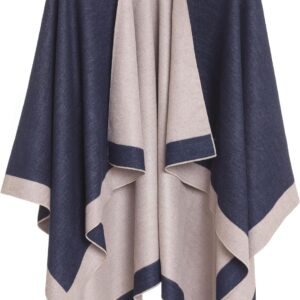 DESIGNED IN SPAIN Women's Shawl Wrap Poncho  Cape Cardigan Sweater Open Front for Fall Winter