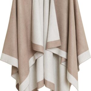 DESIGNED IN SPAIN Women's Shawl Wrap Poncho  Cape Cardigan Sweater Open Front for Fall Winter